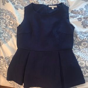 Banana republic navy top with back zipper